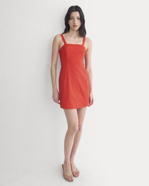 Seamed Mini Dress | Fiery Red