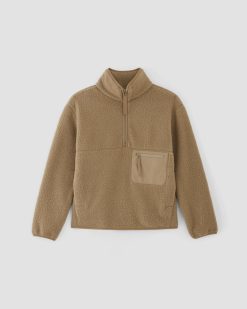 Alternative view of The ReNew Fleece Oversized Half-Zip | Tiger's Eye