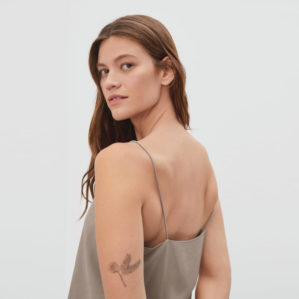 The Washable Silk Cropped Cami | Burnt Sugar - Image 2