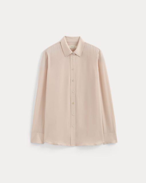 Alternative view of The Must-Have Shirt in Washable Silk | Soft Rose