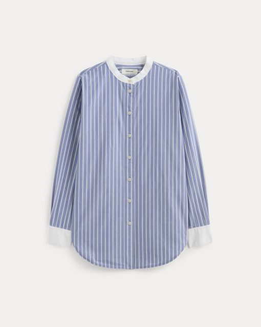 Alternative view of The Oversized Shirt in Ultrasoft Cotton | Dutch Blue / Bone