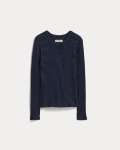 Alternative view of The Cozy Rib Long-Sleeve Tee | Navy