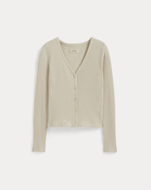 Alternative view of The Cozy Rib Cardigan | Bone