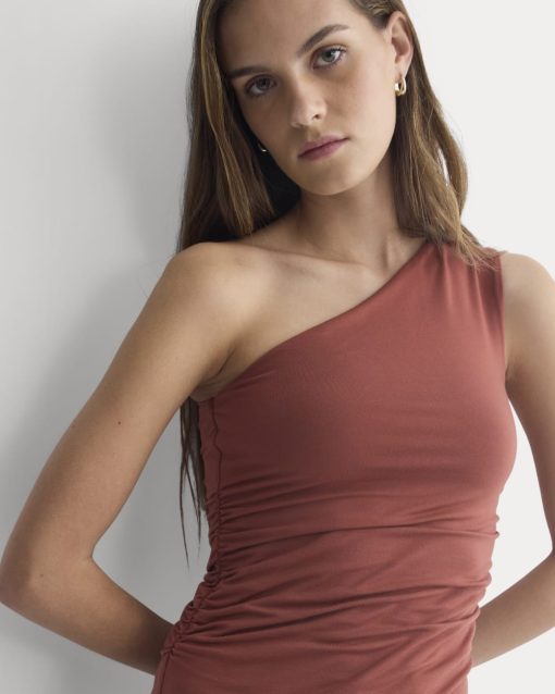 One-Shoulder Top | Henna Red