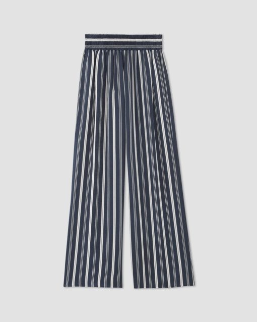 Alternative view of The Satin Pull-On Pant |  Navy / Bone