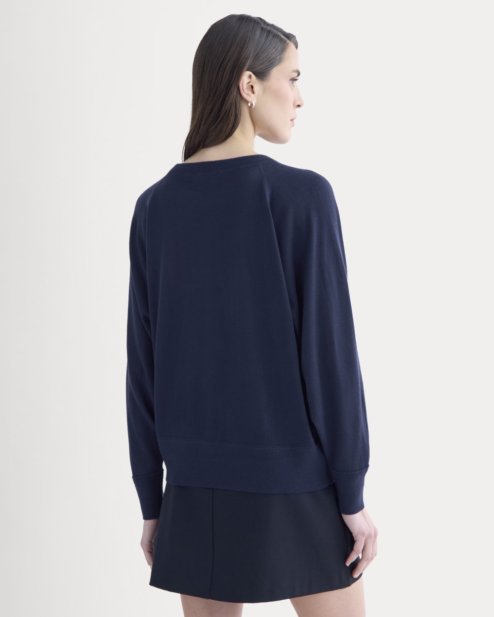 Raglan Sweater in Ultrasoft Merino | Rich Navy - Image 6