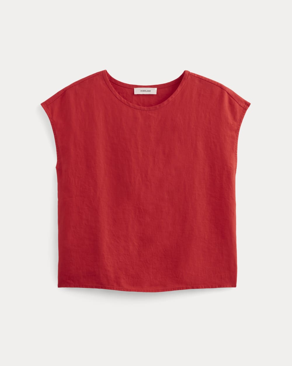 The Muscle Top in Linen | Classic Red - Image 2