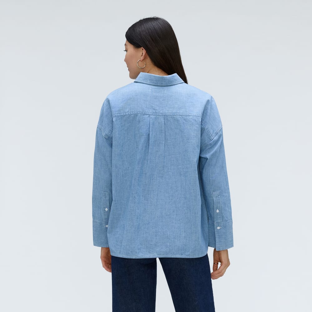 The ReChambray Boxy Shirt | Mid ReChambray - Image 3