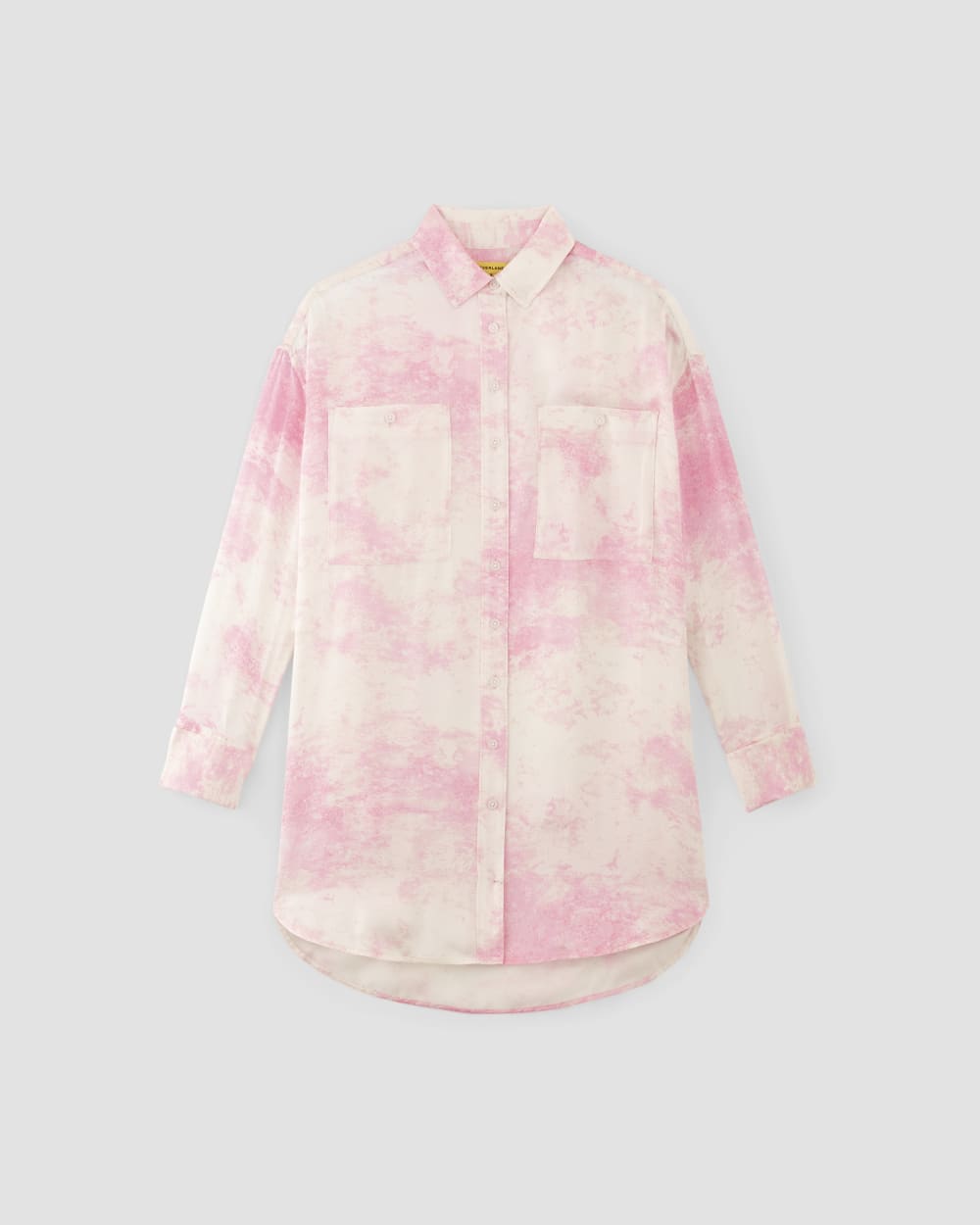 The Everlane x Marques' Almeida Satin Tie-Dye Shirt | Pink Tie-Dye - Image 2