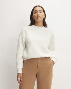 The ReNew Fleece Oversized Crew | Bone
