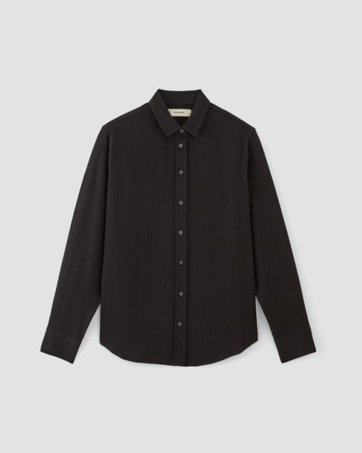 Alternative view of The City Stripe Relaxed Shirt | Black