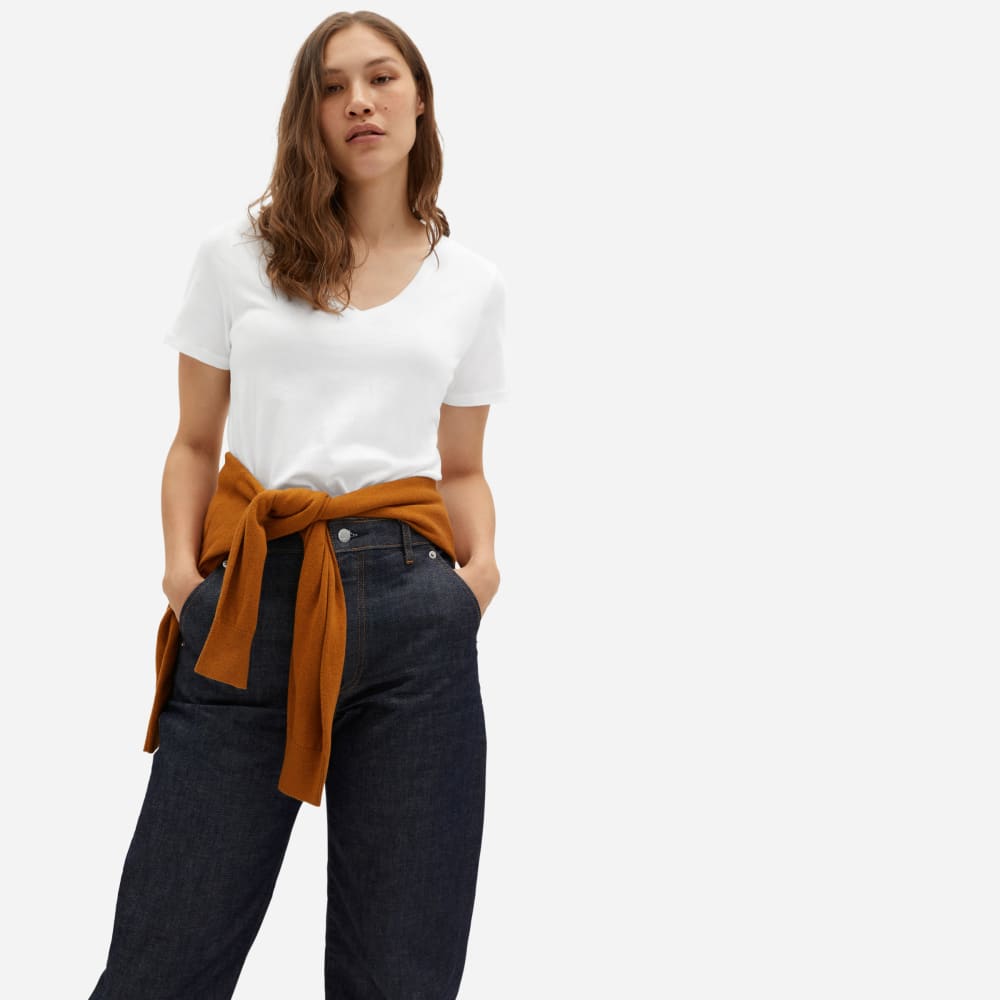 The Organic Cotton V-Neck | White - Image 7