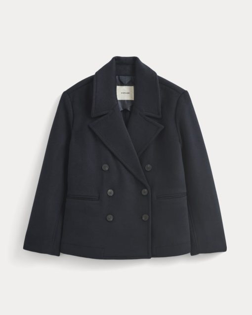 Alternative view of ReWool Short Peacoat | Deep Navy
