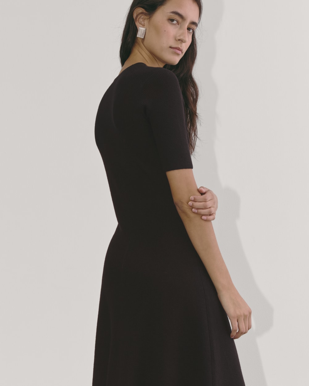 The Ribbed Sweater Dress | Black - Image 5