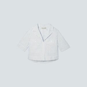 The Oxford Popover | Deep Blue / Canvas