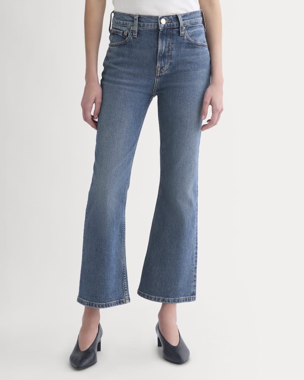 High-Rise Kick Flare Jean | Washed Indigo - Image 4