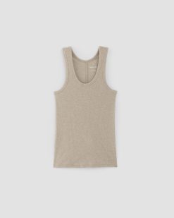 Alternative view of The Luxe Rib Tank | Heathered Tan