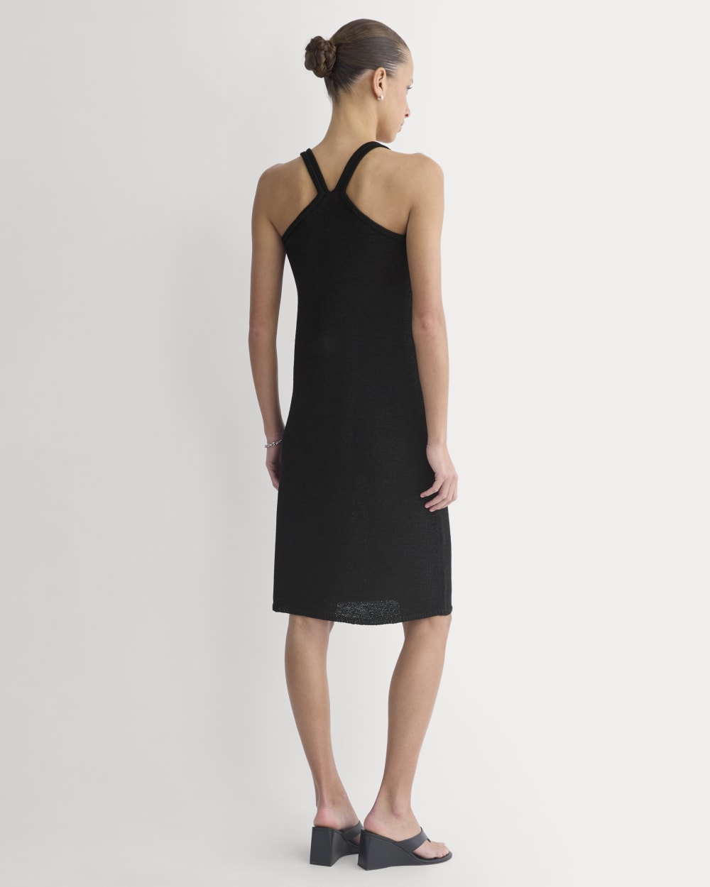 Sweater Racerback Midi Dress | Black - Image 4