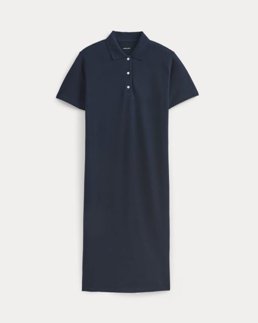 Alternative view of Pique Polo Short-Sleeve Dress | Navy