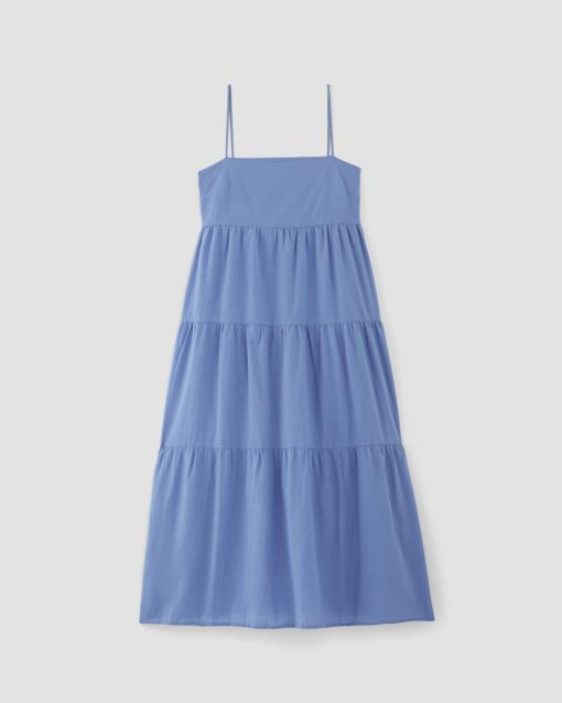 Alternative view of The Gauze Tiered Dress | Blue Opal