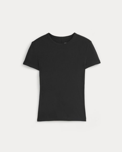Alternative view of Tissue Short-Sleeve Crew | Black