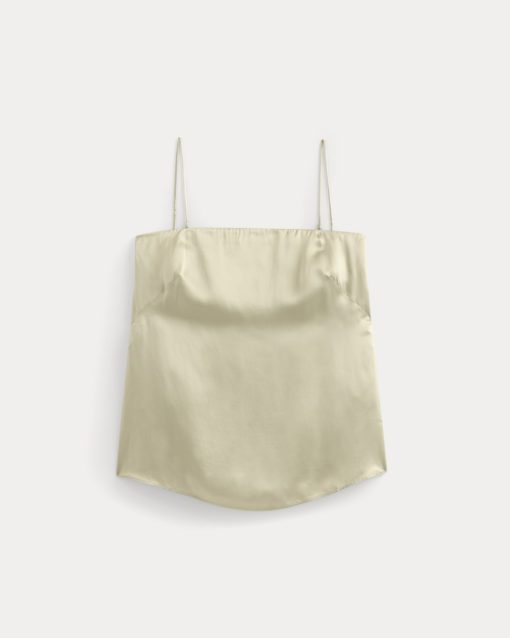 Alternative view of Thin Strap Cami in Silk Charmeuse | Peyote