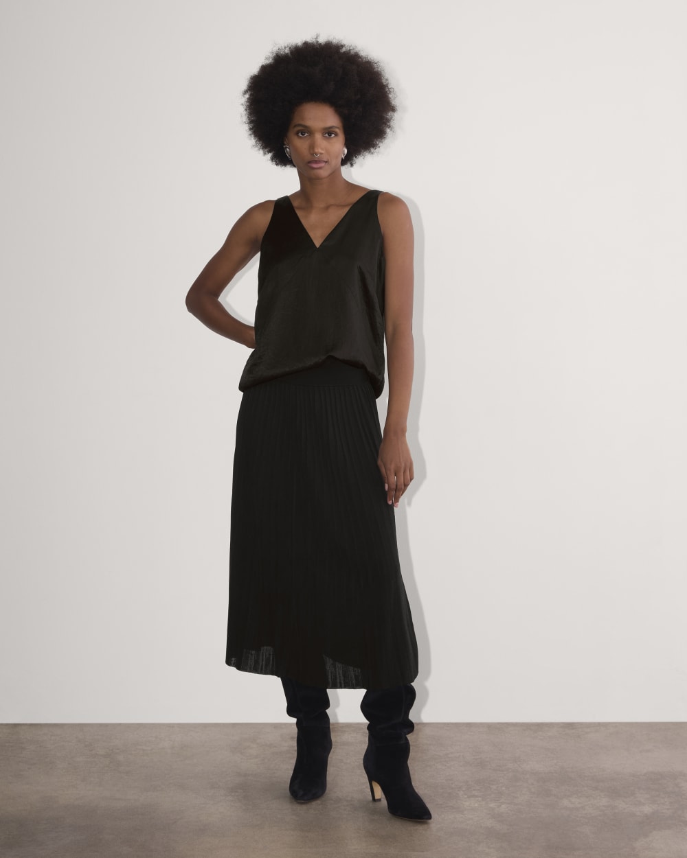 The Satin Tank | Black - Image 4