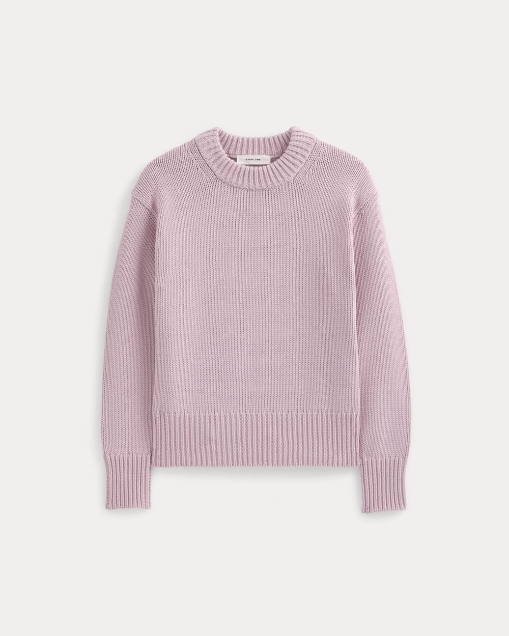 Oversized Cocoon Crew in Elevated Cotton | Burnished Lilac - Image 2