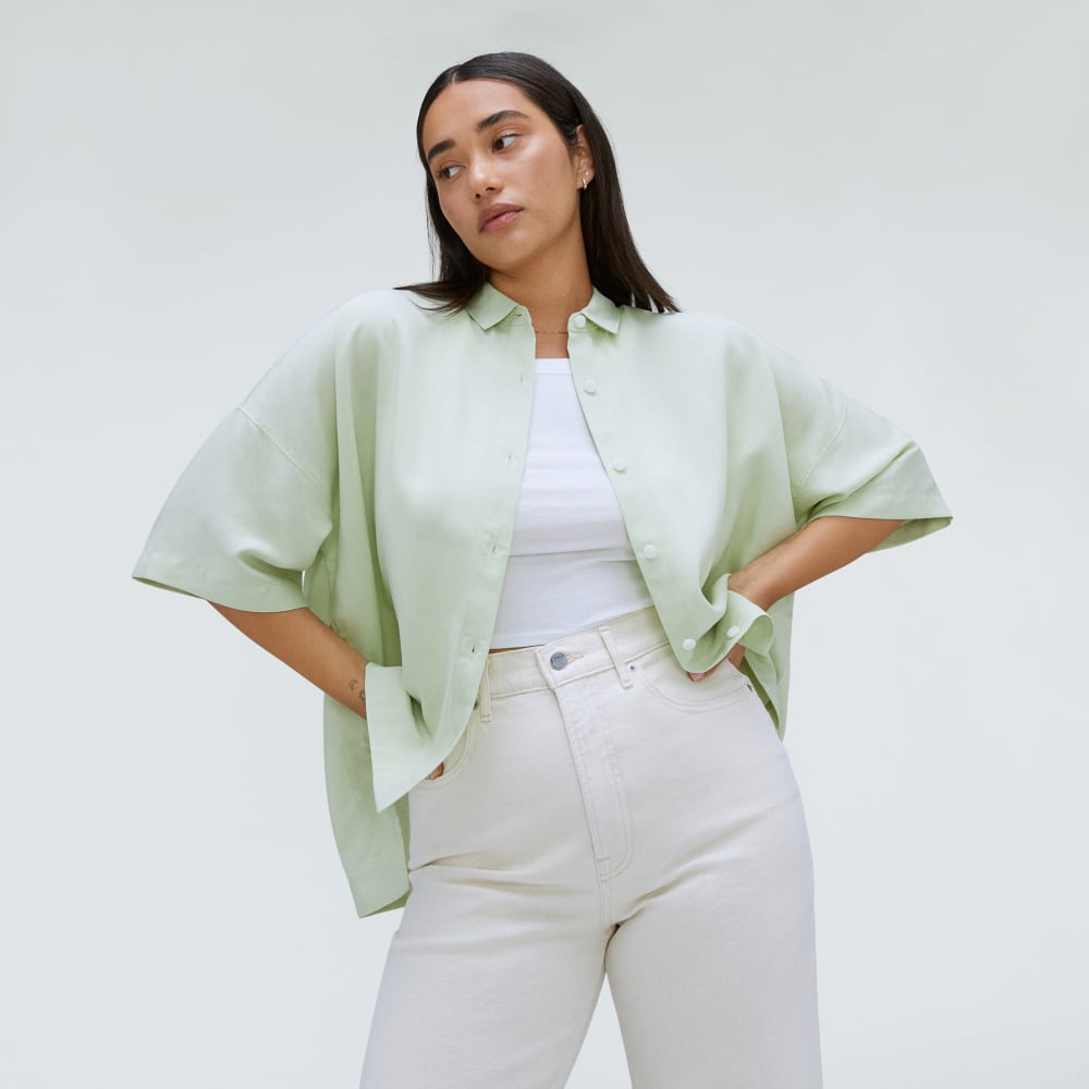 The Drapey Square Shirt | Seafoam Green - Image 4