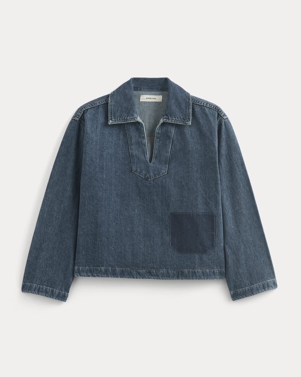 The Cropped Denim Tunic | Tungsten Blue Stone - Image 2