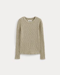 Alternative view of The Cozy Rib Long-Sleeve Tee | Cornstalk / Bone Twist