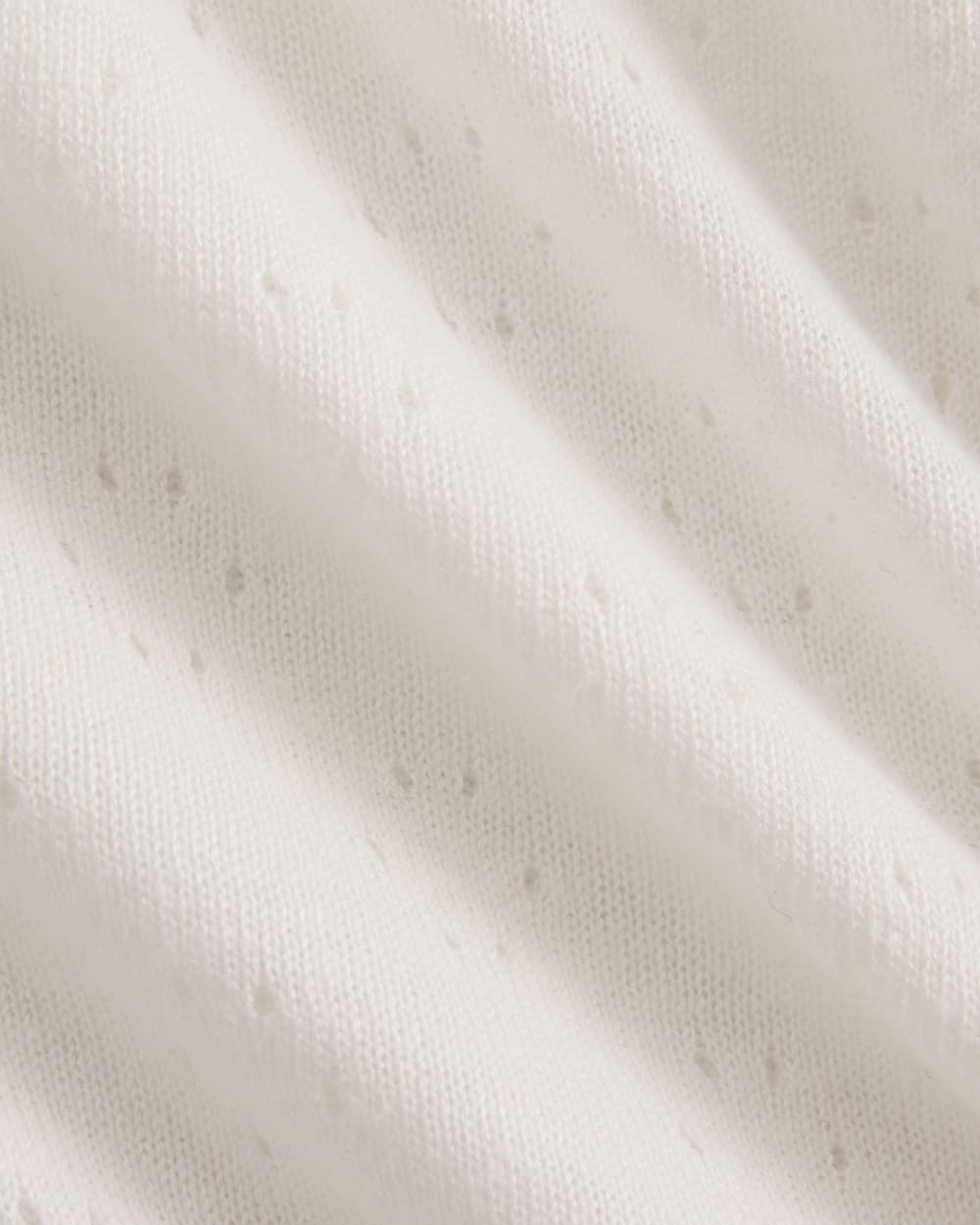 Lace Trim Cardigan in Fine Linen | Bone - Image 6