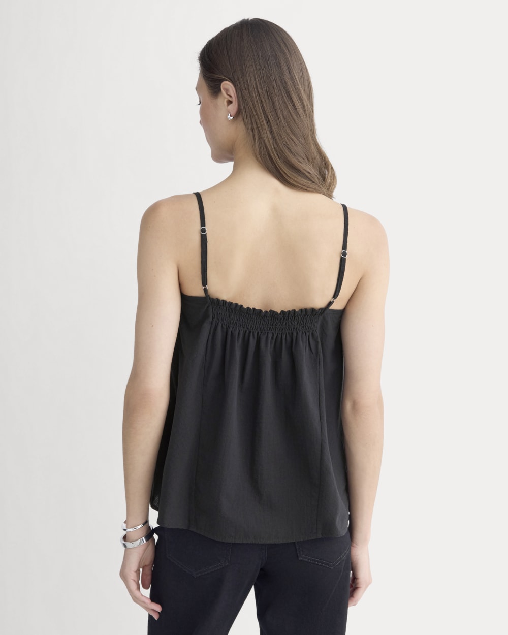 The Flowy Gauze Cami | Black - Image 5
