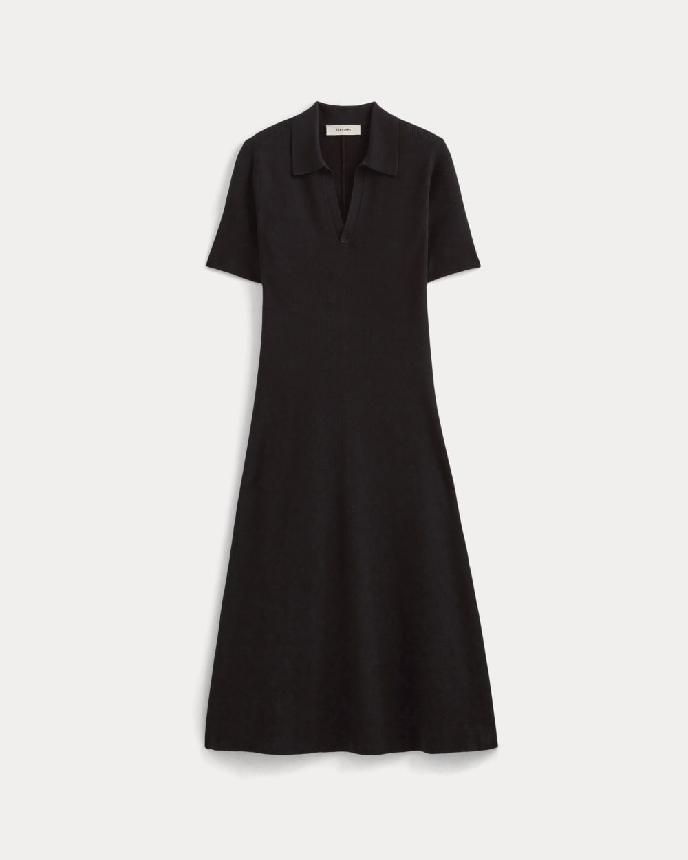 The Knit Polo Dress | Black - Image 2