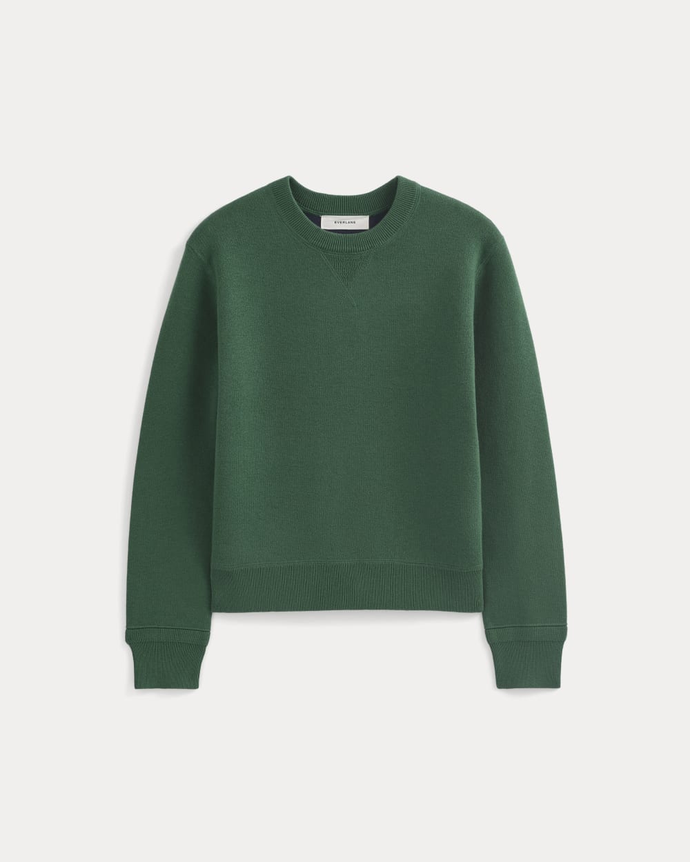 Double Knit Crew in Cotton Merino | Hunter Green - Image 2