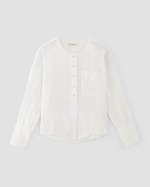 Alternative view of The Popover Shirt in Linen | White