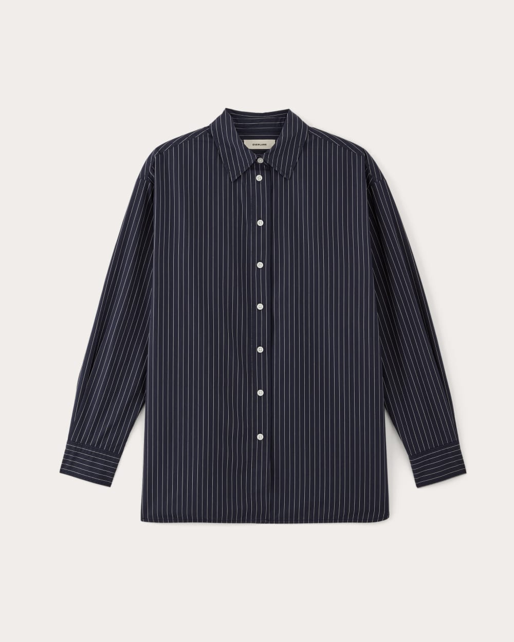 The Supima® Cotton Boyfriend Shirt | Navy / White - Image 2