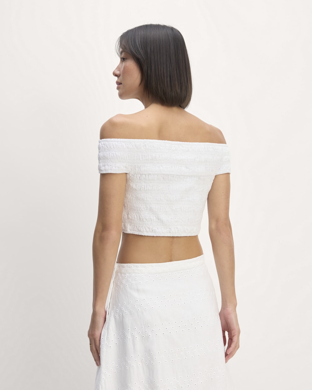 The Gauze Smock Top | White - Image 6