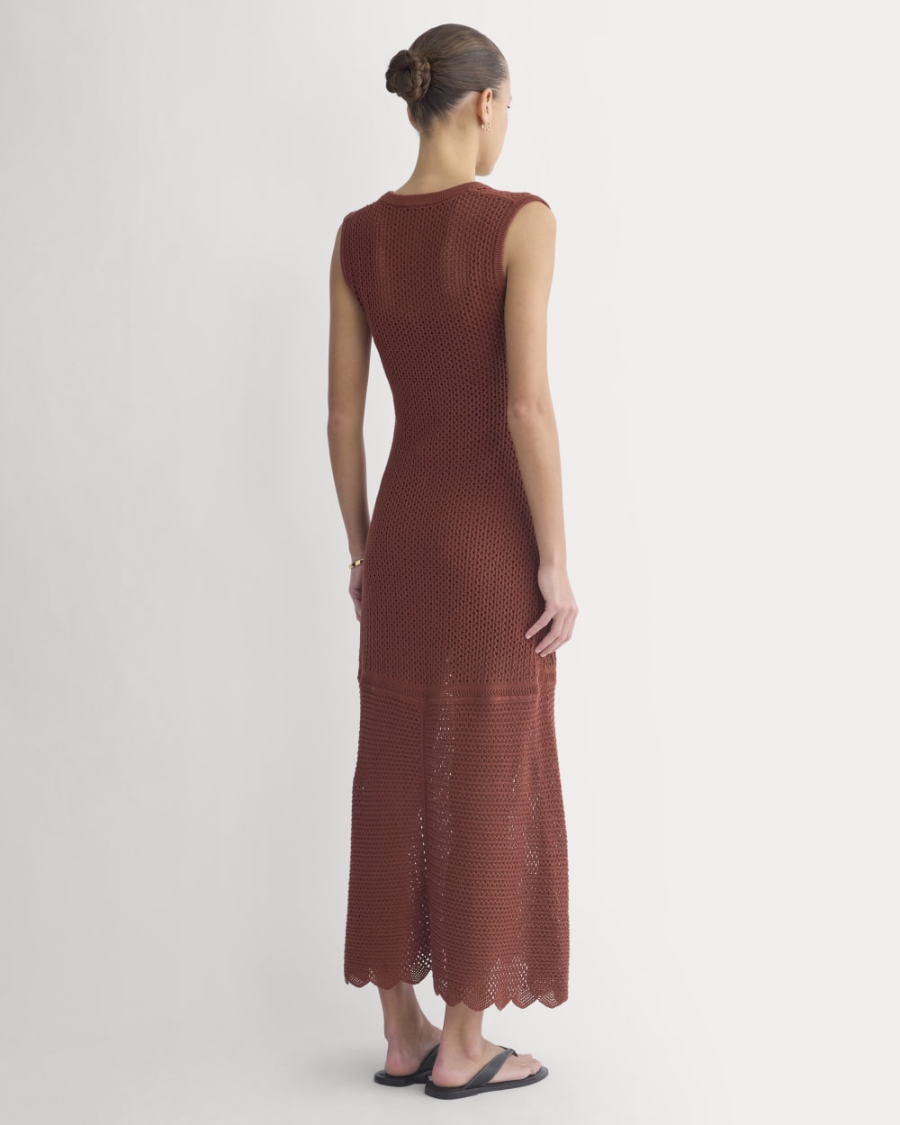 Lace Knit Maxi Sweater Dress | Henna Red - Image 4