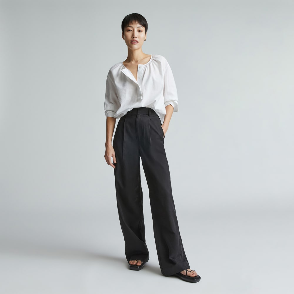 The Silky Cotton Balloon Sleeve Top | White - Image 6