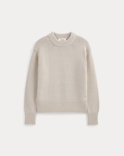 Alternative view of Oversized Cocoon Crew in Elevated Cotton | Peyote