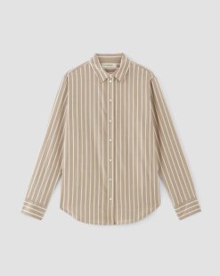 Alternative view of The Must-Have Shirt in Silky Cotton | Cherry Mahogany / White
