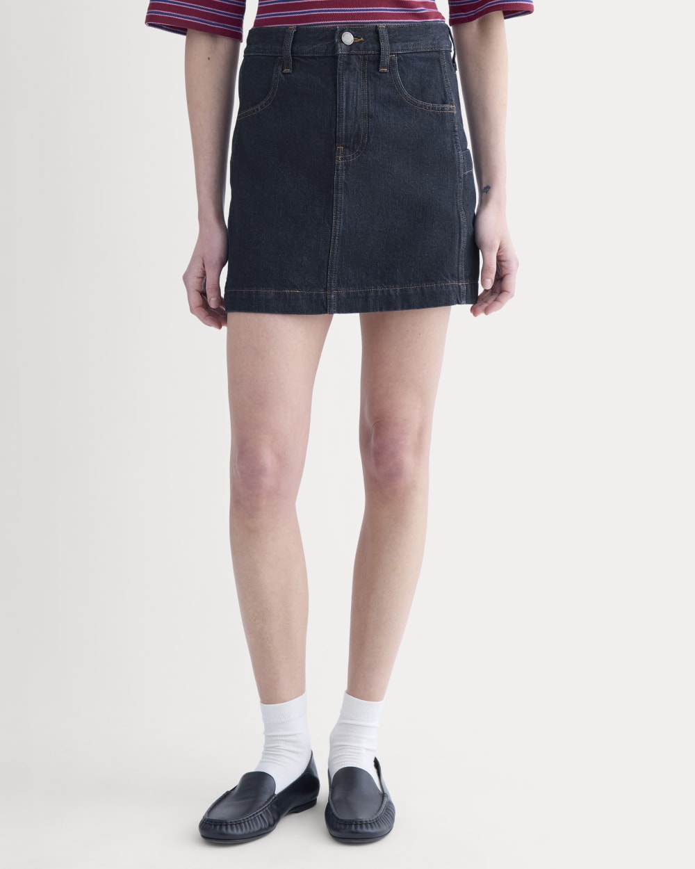 Denim Utility Mini Skirt | Tungsten Rinse - Image 4