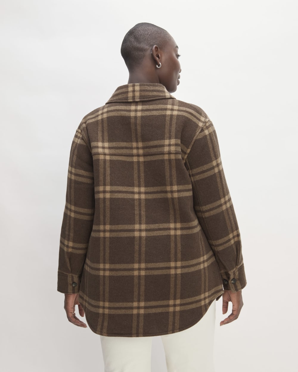 The Italian ReWool® Oversized Shirt Jacket | Brown / Camel - Image 6