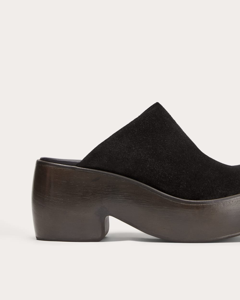 The Wooden Puffa Clog | Black Suede - Image 6