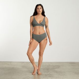 Alternative view of The Invisible High-Rise Thong | Pewter Green