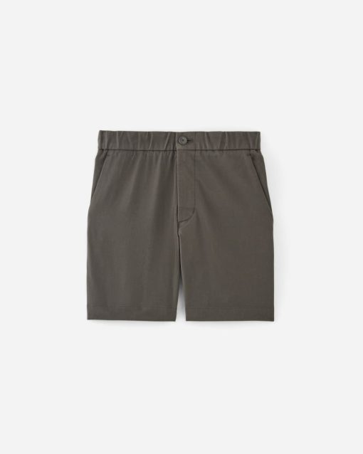 Alternative view of The Pull-On Performance Chino Short | Slate Grey