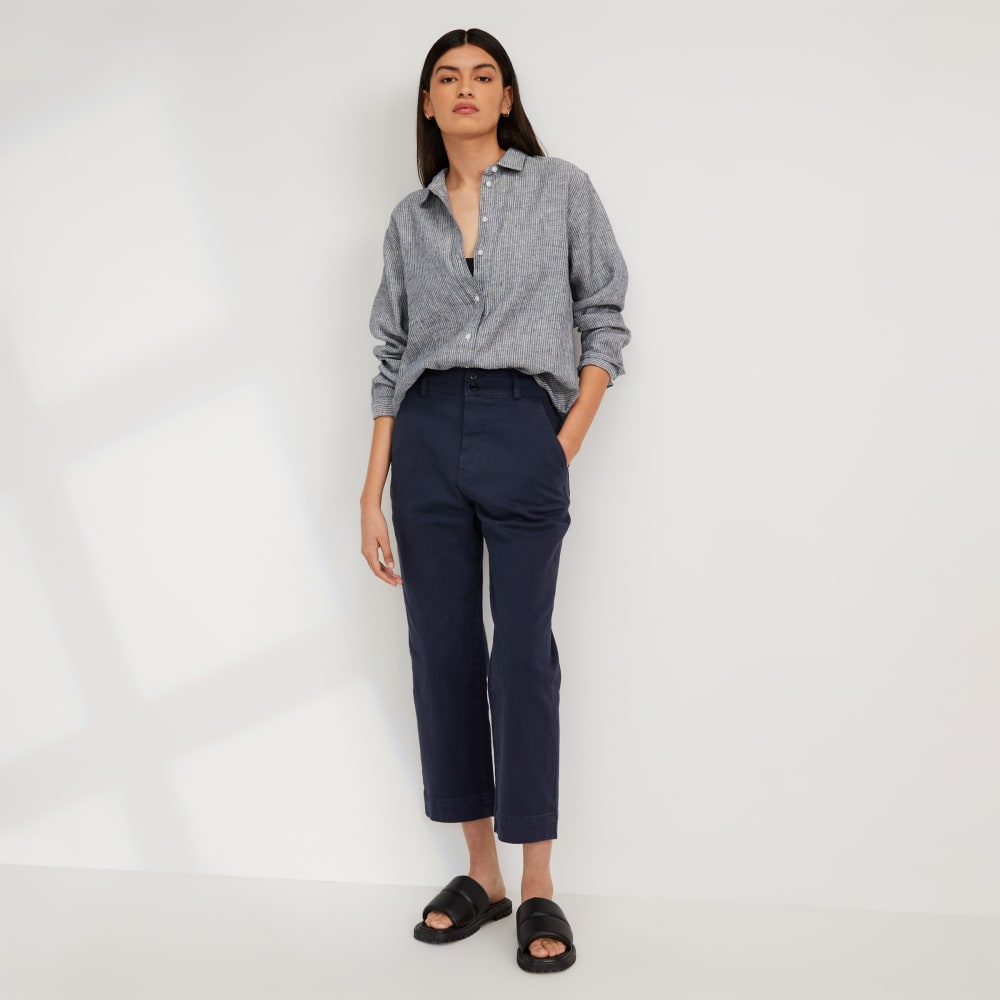 The Must-Have Shirt in Linen | Canvas Tan / Navy - Image 6