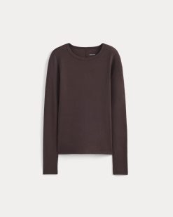 Alternative view of The Luxe Rib Long-Sleeve Crew | Coffee Bean