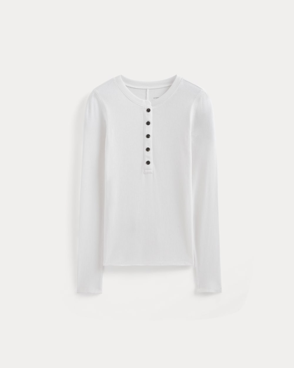 The Luxe Rib Henley | White - Image 2